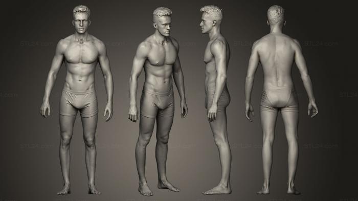 Figurines of people (Full Body, STKH_0021) 3D models for cnc